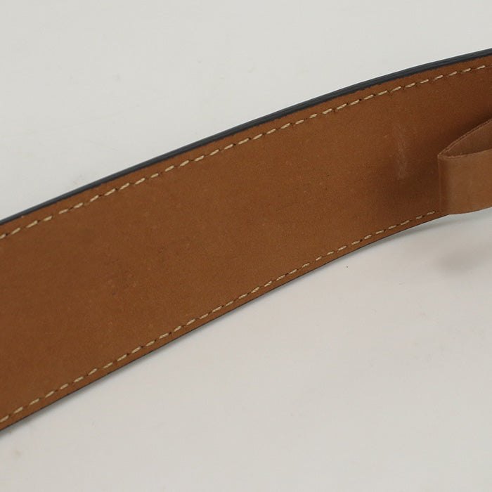 FENDI 7C0497 belt Monogram embossed Casual Belts Wide Belts leather Brown mens