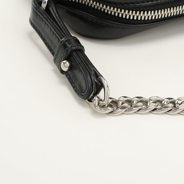 PRADA 1BH083 Shoulder Bag Diagram Chain Shoulder Bag leather black Women