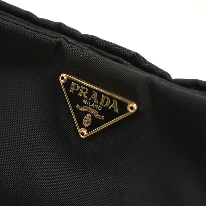 PRADA BR0107 Accessory pouch Chain Shoulder Bag Nylon black Women