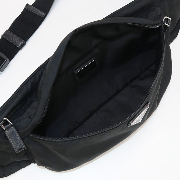 PRADA 2VL132 body bag Waist bag Belt bag Crossbody Bags Nylon black mens(unisex)