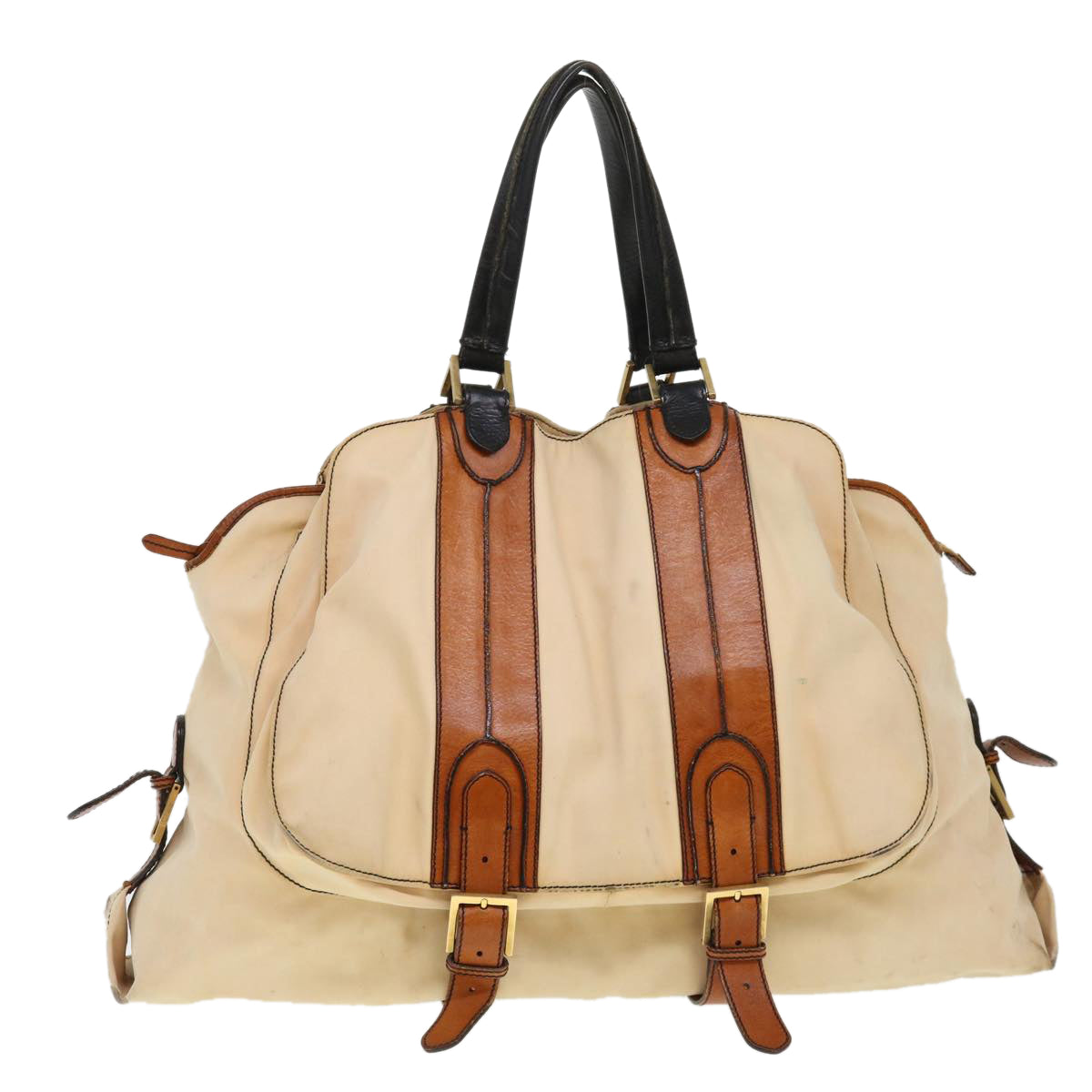 FENDI Shoulder Bag Canvas Beige  yb042