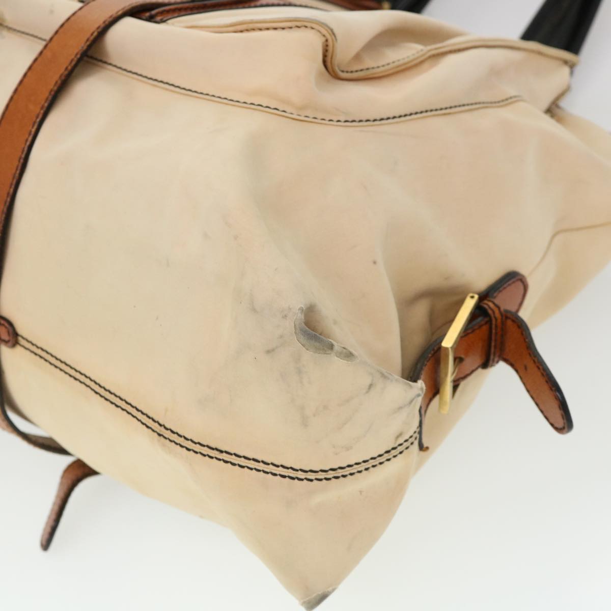 FENDI Shoulder Bag Canvas Beige  yb042