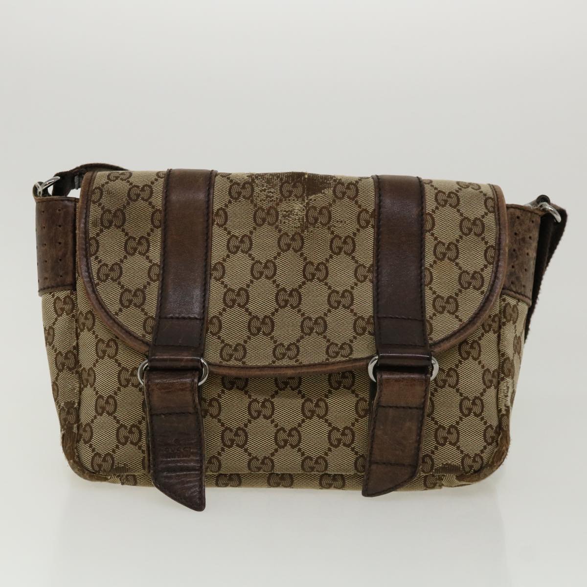 GUCCI GG Canvas Sherry Line Shoulder Bag 2Set Pink Beige