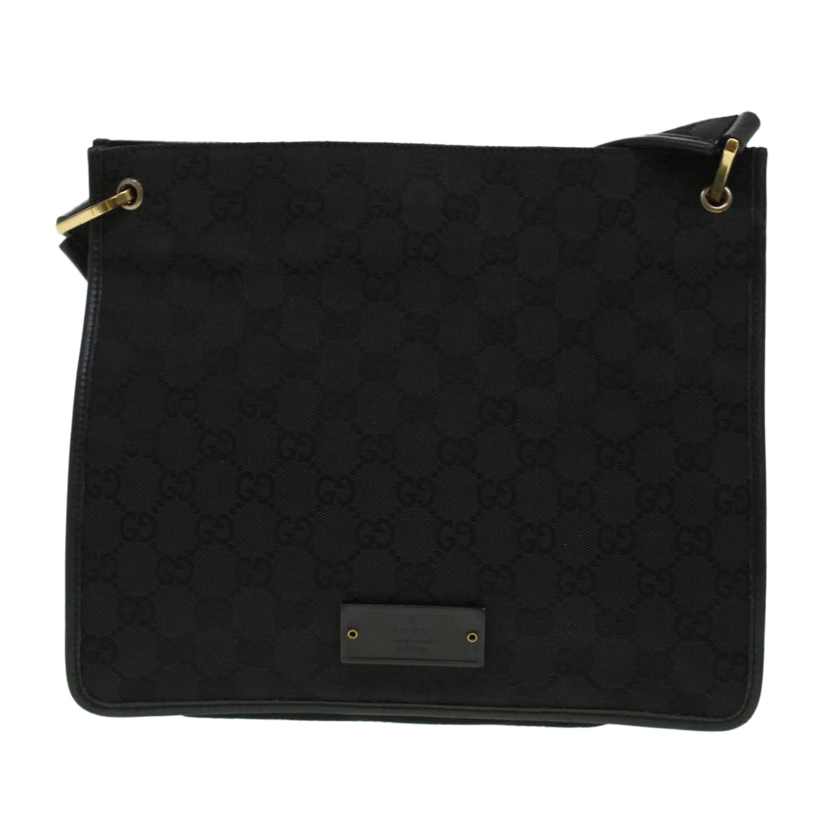GUCCI GG Canvas Shoulder Bag Black 91762  yk7260