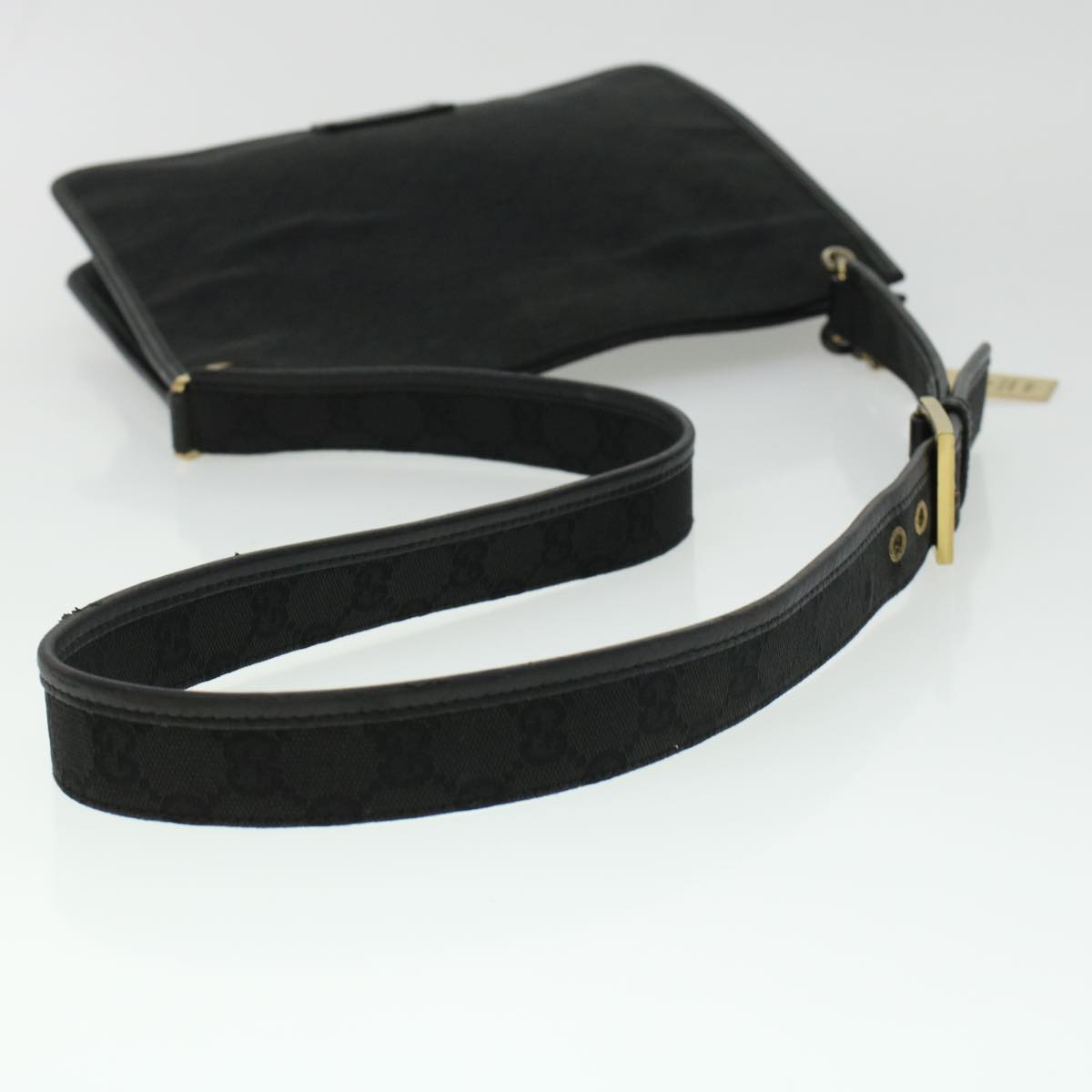 GUCCI GG Canvas Shoulder Bag Black 91762  yk7260
