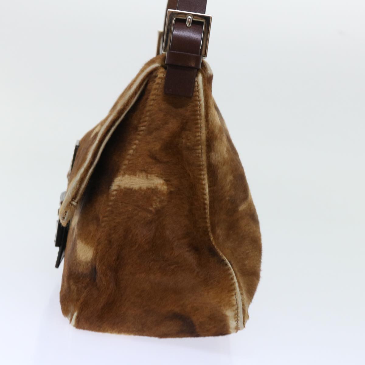 FENDI Mamma Baguette Shoulder Bag Harako leather Brown  yk8030