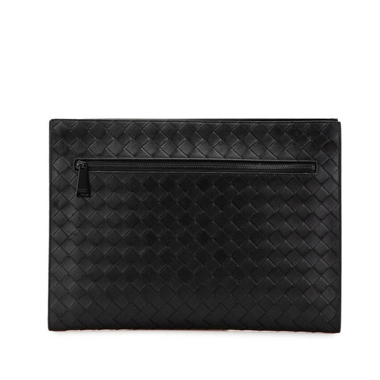 Bottega Veneta Leather Intrecciato Clutch Bag