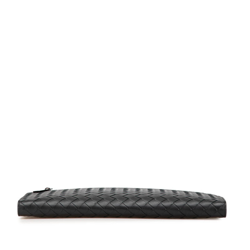 Bottega Veneta Leather Intrecciato Clutch Bag