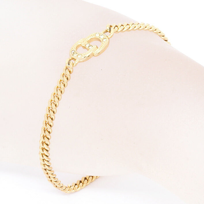 Vintage Christian Dior Pave Bijou Logo Bracelet